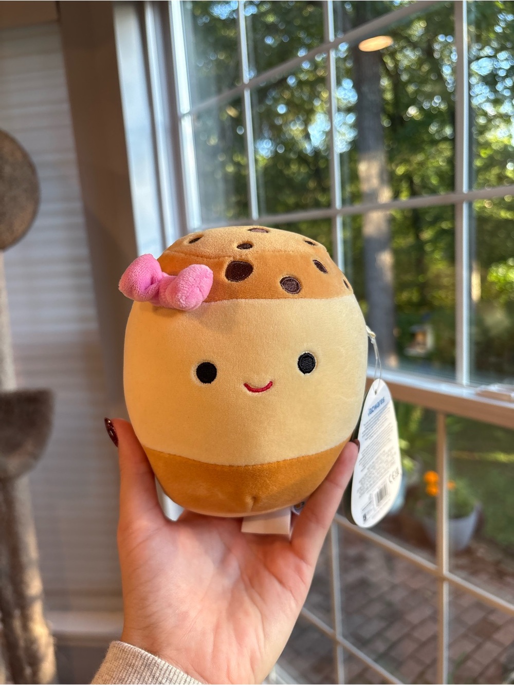 Koako the cookie scented squishmallow with a pink bow 🎀 5in NWT